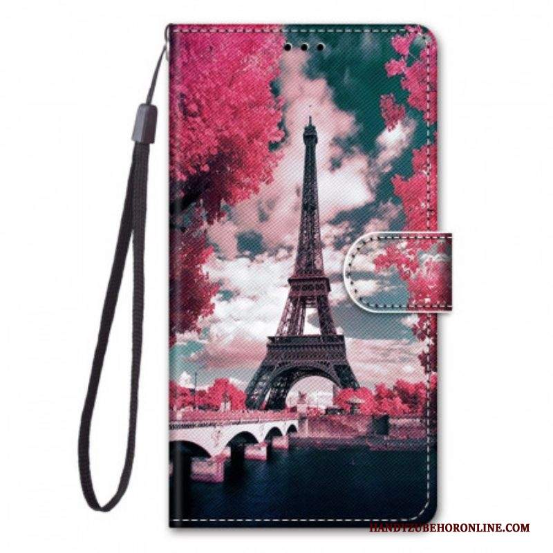 Custodia in pelle Samsung Galaxy M53 5G Torre Eiffel