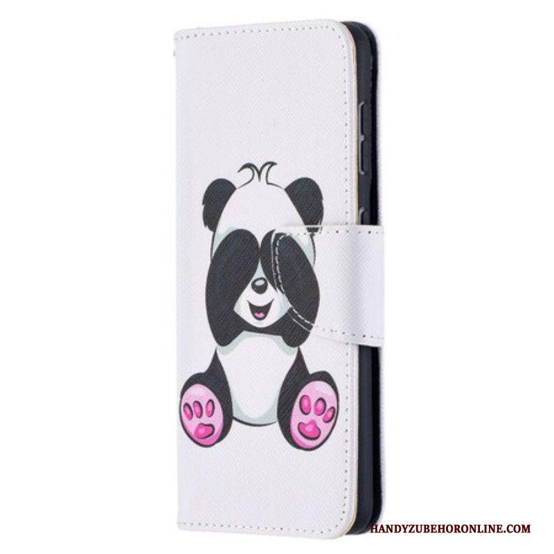 Custodia in pelle Samsung Galaxy S21 5G Divertimento Panda