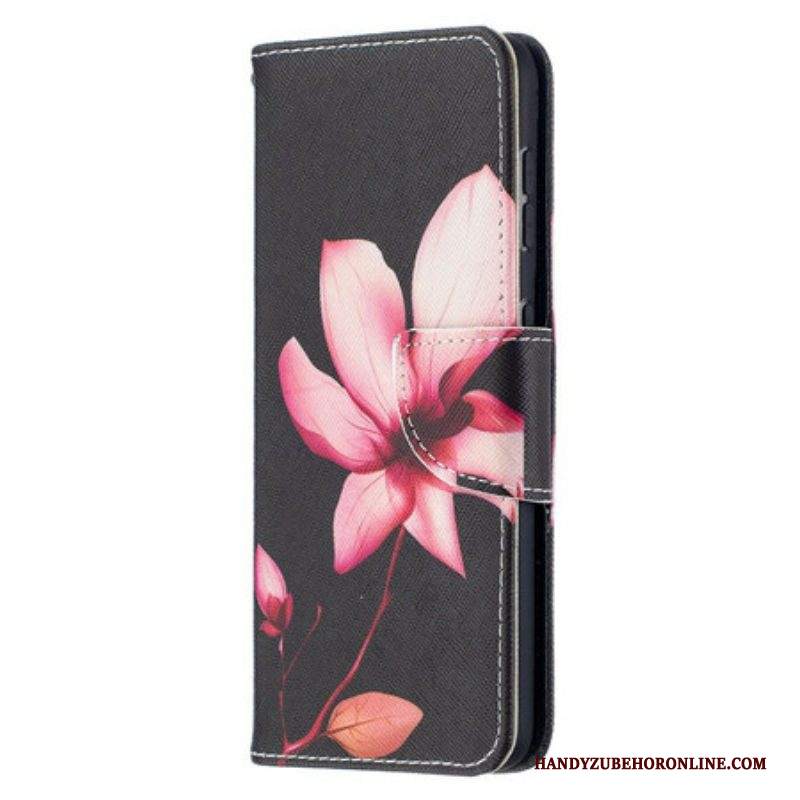 Custodia in pelle Samsung Galaxy S21 5G Fiore Rosa