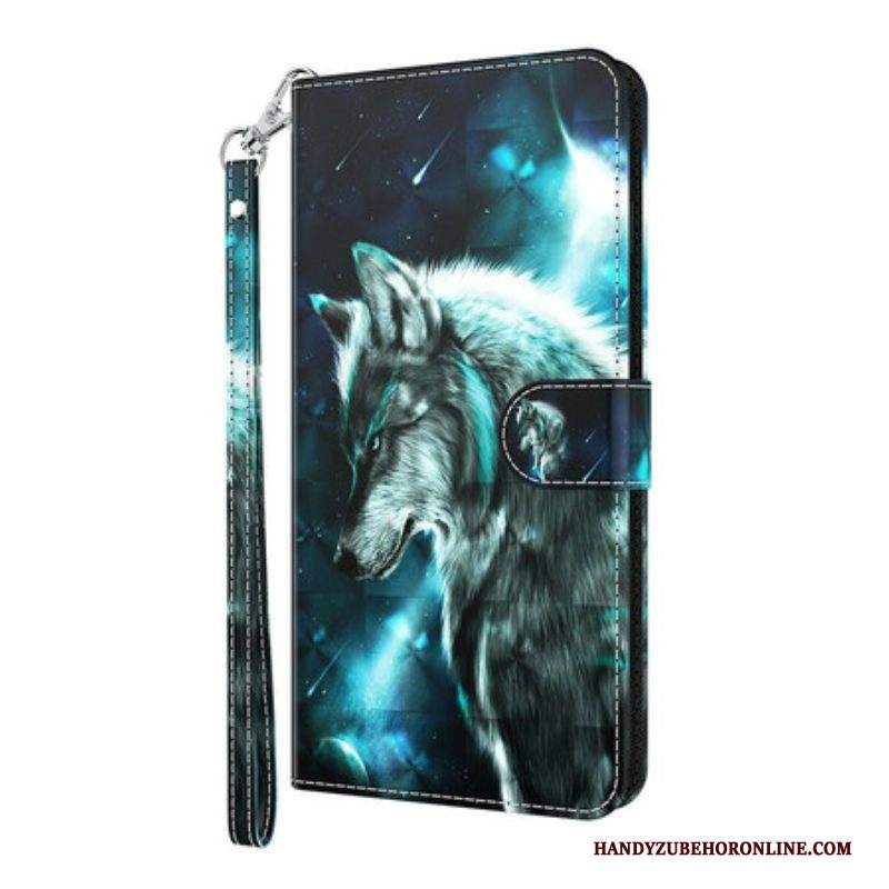 Custodia in pelle Samsung Galaxy S21 5G Lupo Maestoso