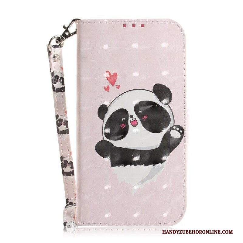 Custodia in pelle Samsung Galaxy S21 5G Panda Strappy