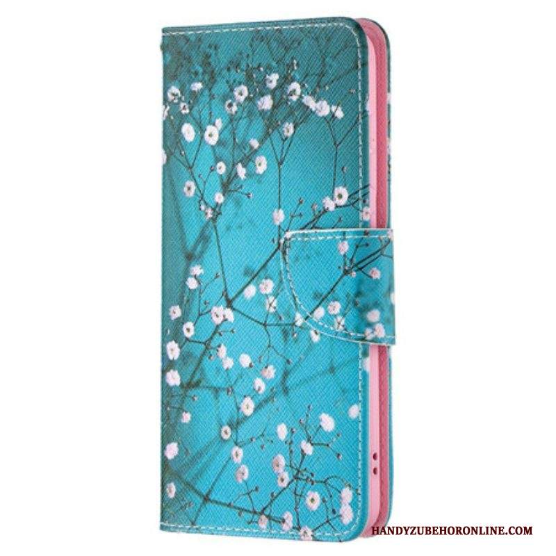 Custodia in pelle Samsung Galaxy S21 FE Albero In Fiore