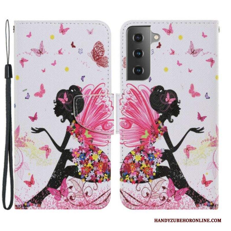 Custodia in pelle Samsung Galaxy S21 FE Fata Magica