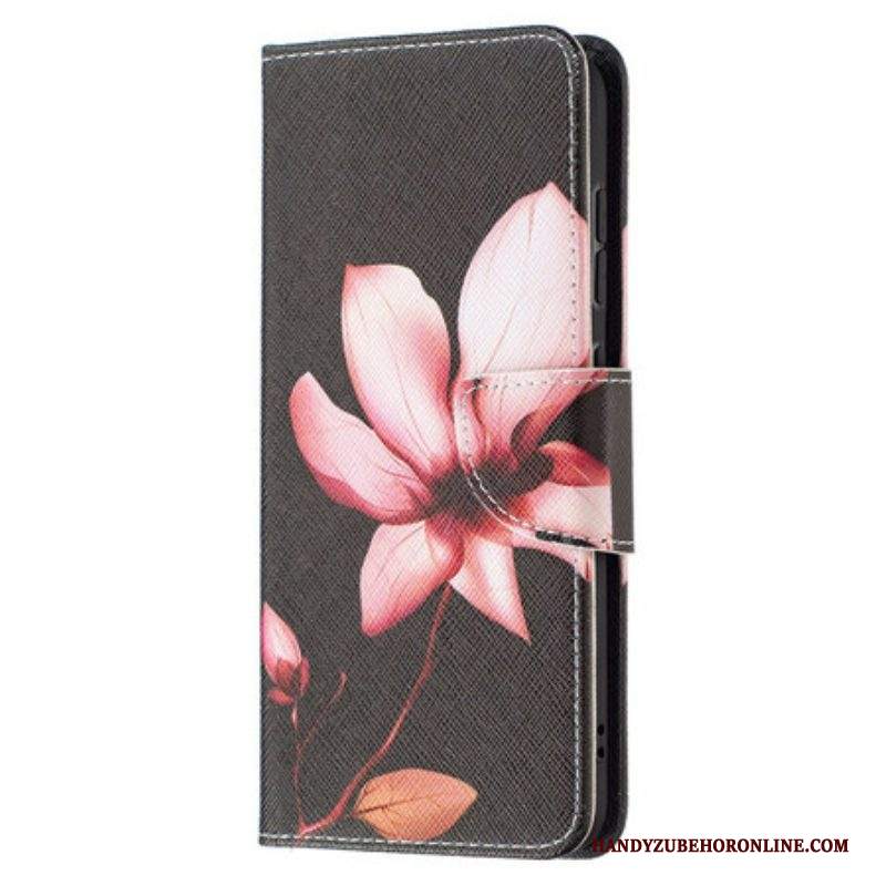 Custodia in pelle Samsung Galaxy S21 FE Fiore Rosa