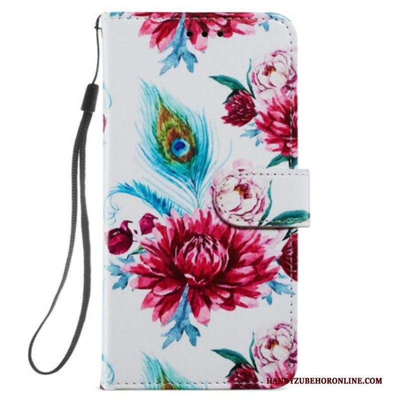 Custodia in pelle Samsung Galaxy S21 FE Fiori Intensi