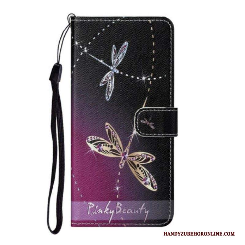 Custodia in pelle Samsung Galaxy S21 FE Libellule Strappy