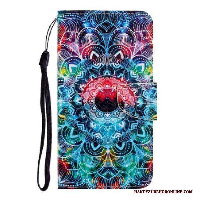 Custodia in pelle Samsung Galaxy S21 FE Mandala Nel Cielo