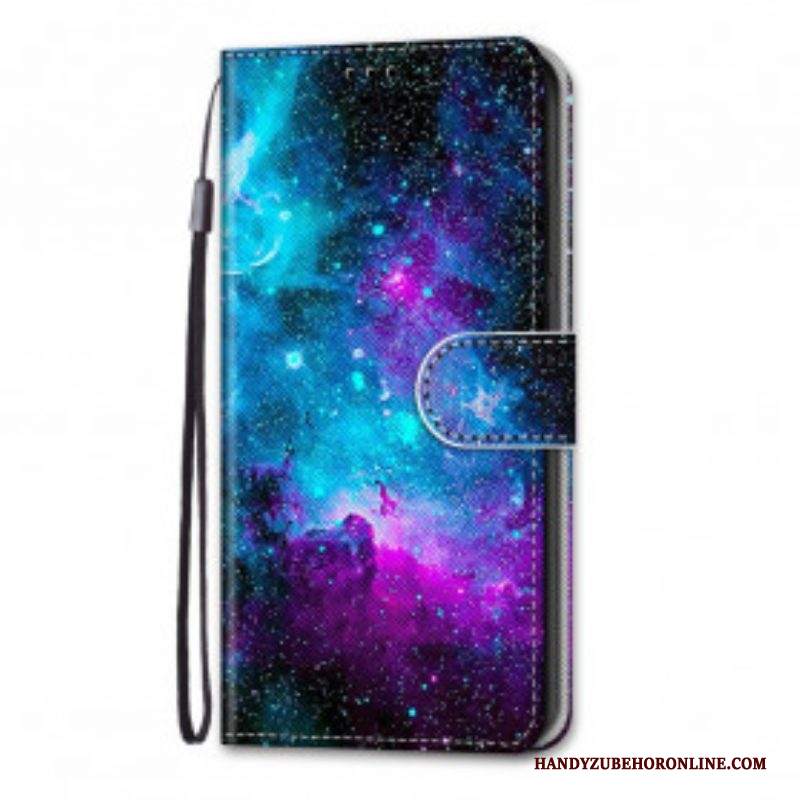 Custodia in pelle Samsung Galaxy S21 Ultra 5G Cielo Cosmico