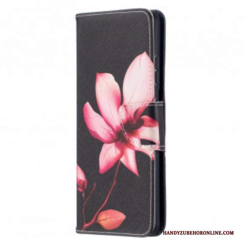 Custodia in pelle Samsung Galaxy S21 Ultra 5G Fiore Rosa