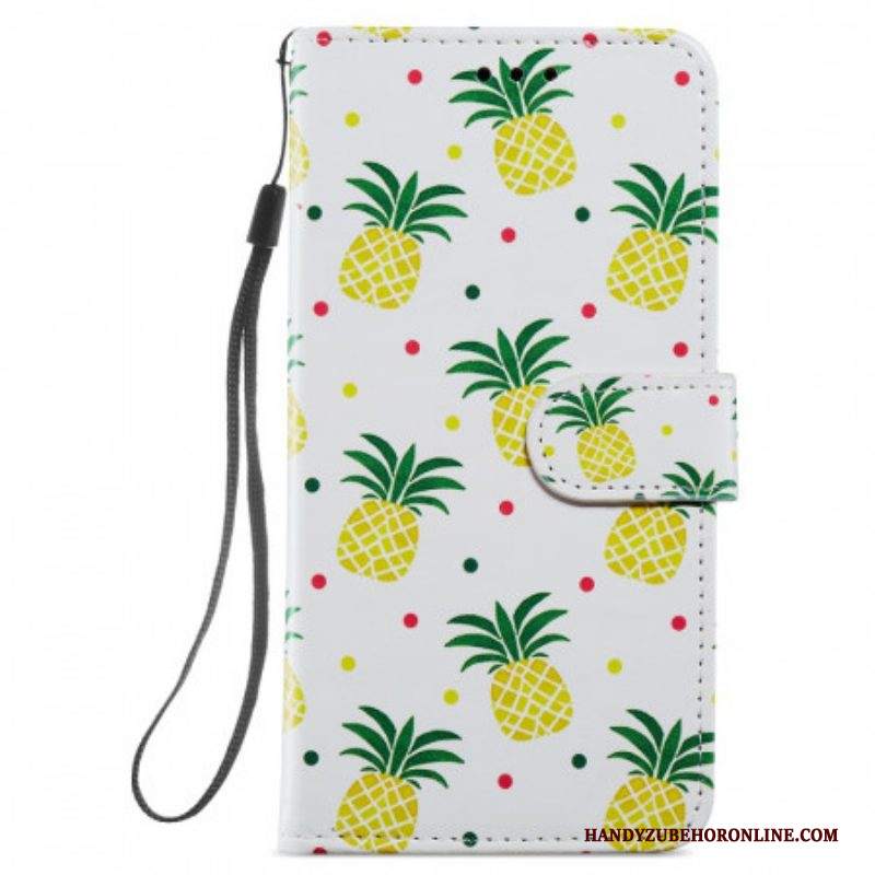 Custodia in pelle Samsung Galaxy S22 5G Più Ananas