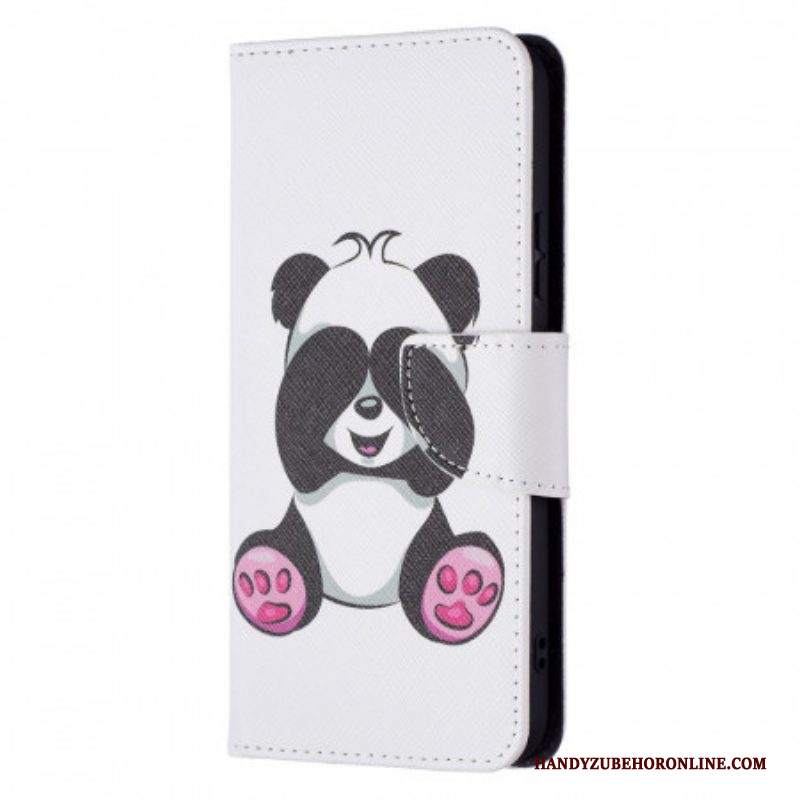 Custodia in pelle Samsung Galaxy S22 Plus 5G Divertimento Panda