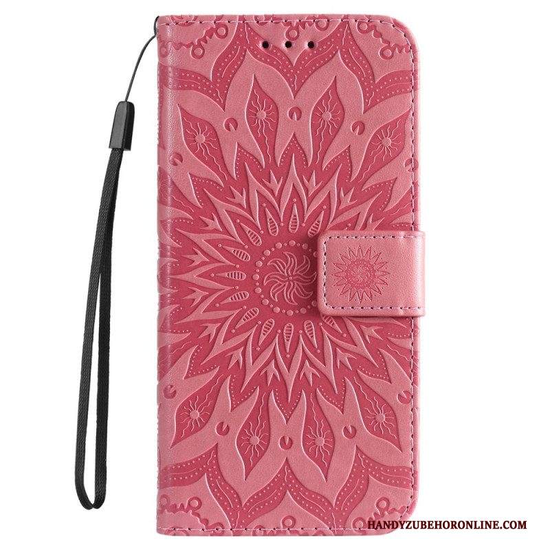 Custodia in pelle Samsung Galaxy S22 Plus 5G Fiore Del Sole