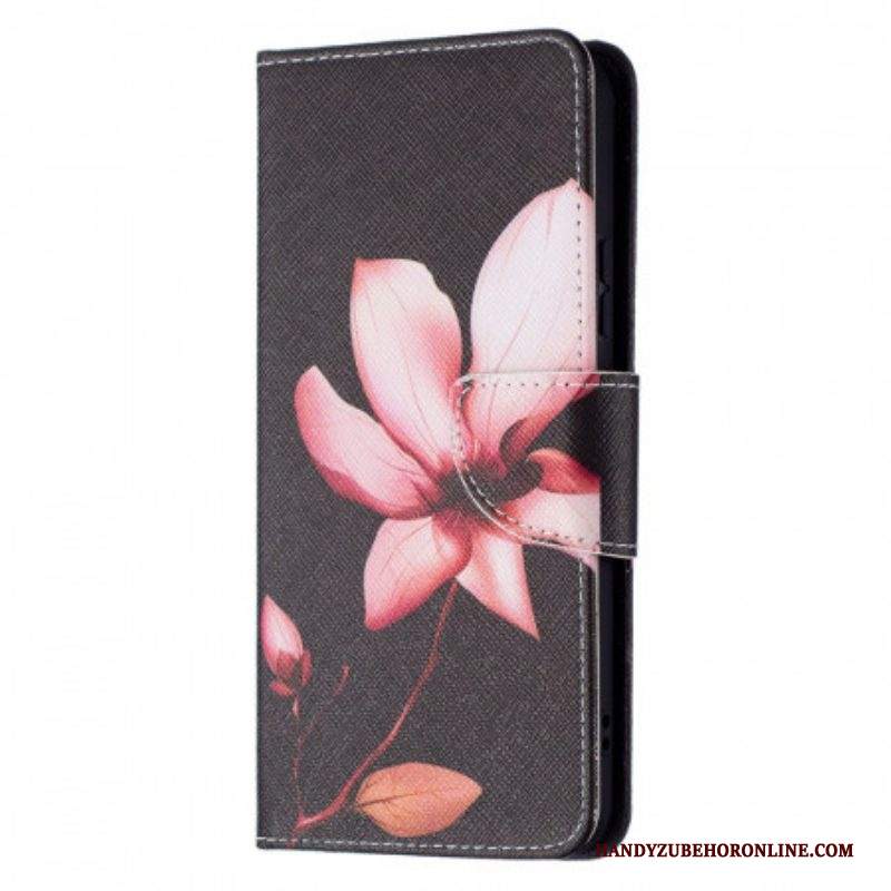 Custodia in pelle Samsung Galaxy S22 Plus 5G Fiore Rosa