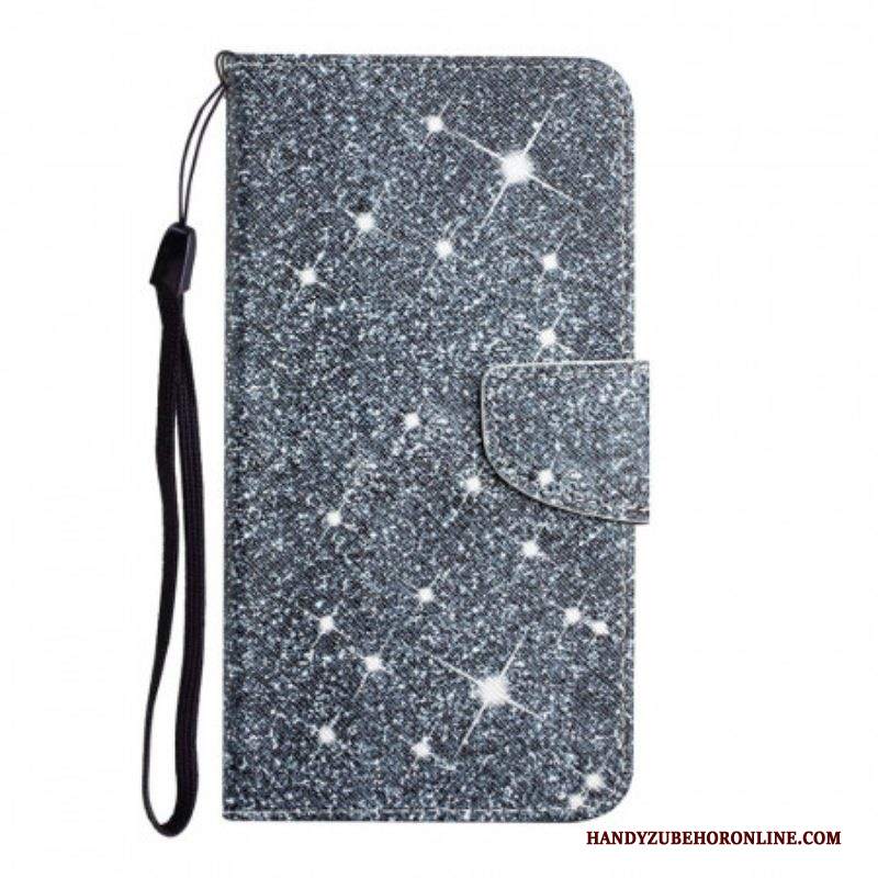 Custodia in pelle Samsung Galaxy S22 Plus 5G Paillettes Strappy