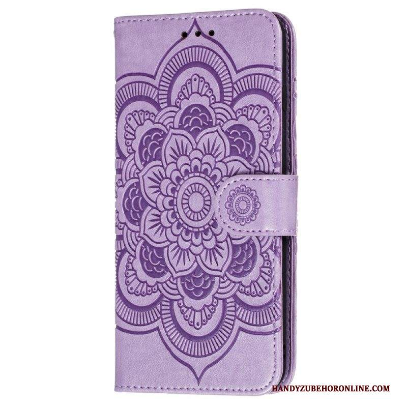 Custodia in pelle Samsung Galaxy S22 Ultra 5G Mandala Completo