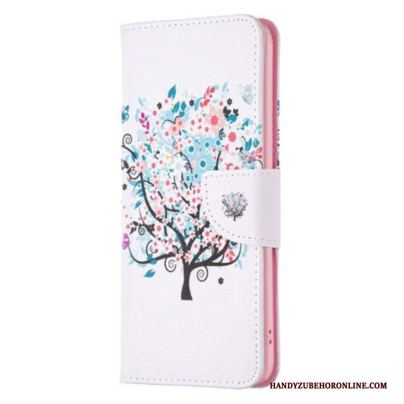 Custodia in pelle Samsung Galaxy S23 5G Albero Fiorito