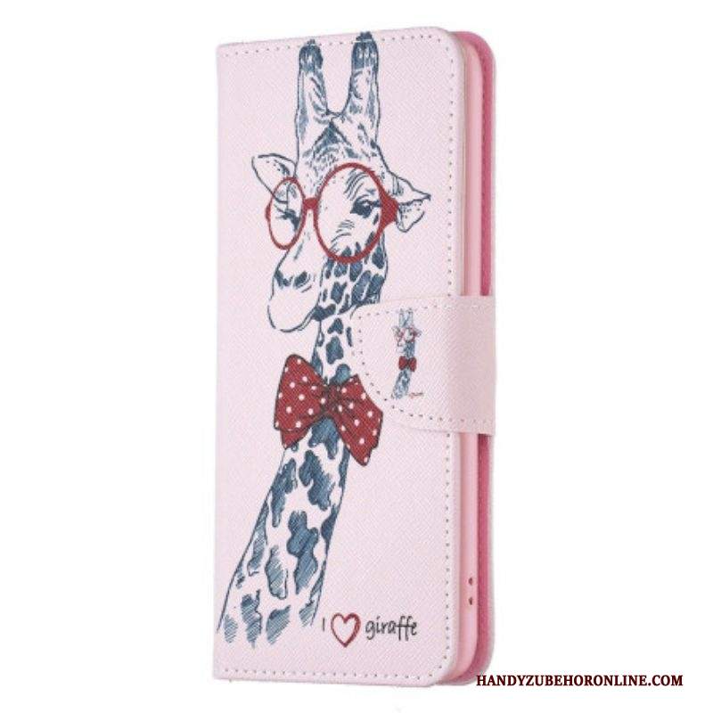 Custodia in pelle Samsung Galaxy S23 5G Giraffa Intelligente