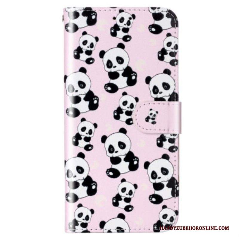 Custodia in pelle Samsung Galaxy S23 5G Panda Strappy