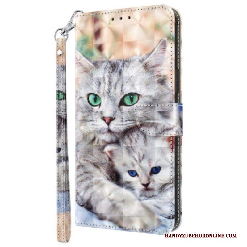 Custodia in pelle Samsung Galaxy S23 5G Perizoma Gatti