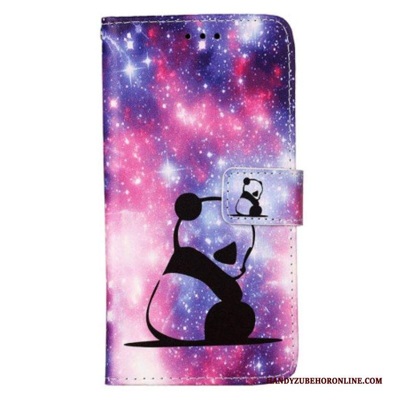 Custodia in pelle Samsung Galaxy S23 Ultra 5G Galassia Panda