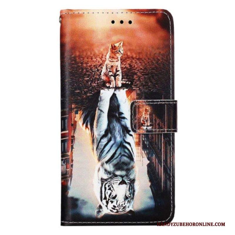 Custodia in pelle Samsung Galaxy S23 Ultra 5G Gattino