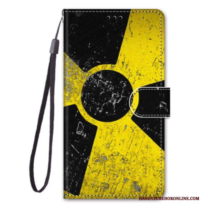 Custodia in pelle Samsung Galaxy S23 Ultra 5G Giallo E Nero