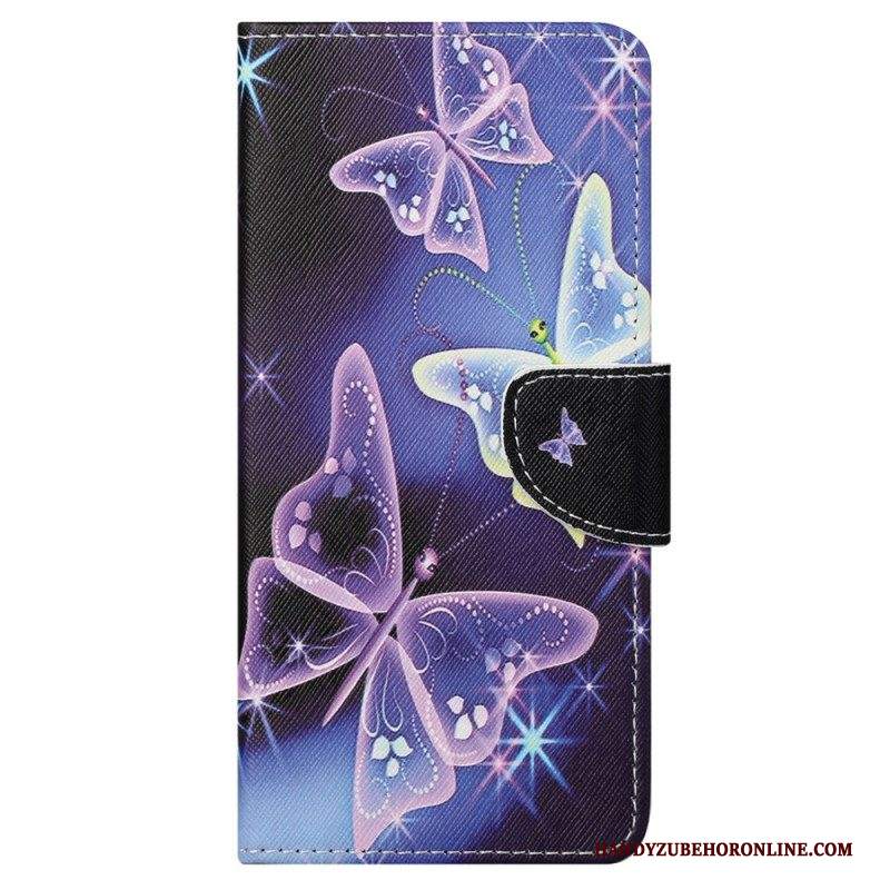 Custodia in pelle Samsung Galaxy S23 Ultra 5G Sublimi Farfalle