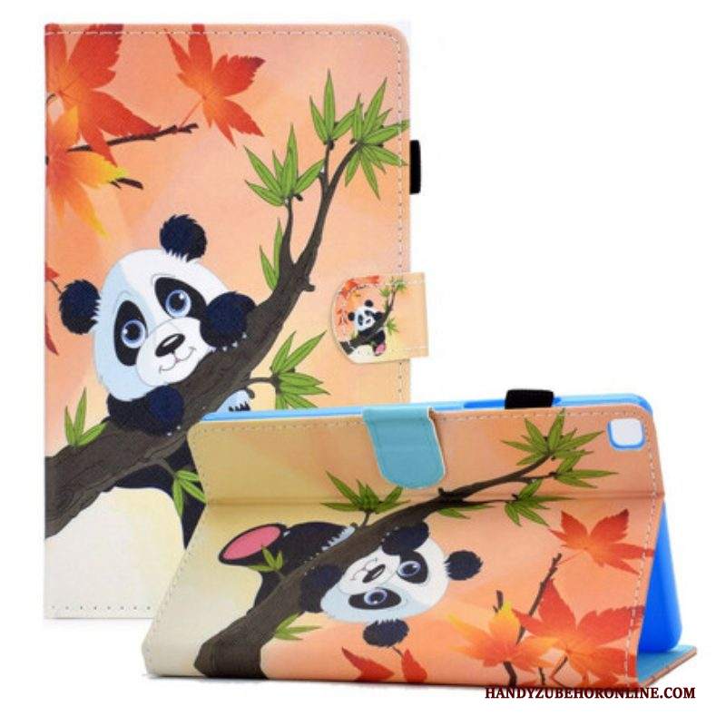 Custodia in pelle Samsung Galaxy Tab A7 Lite Panda Carino