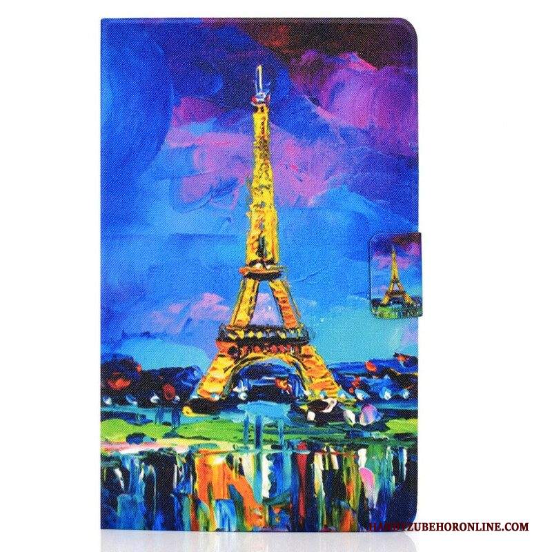 Custodia in pelle Samsung Galaxy Tab S8 / Tab S7 Torre Eiffel