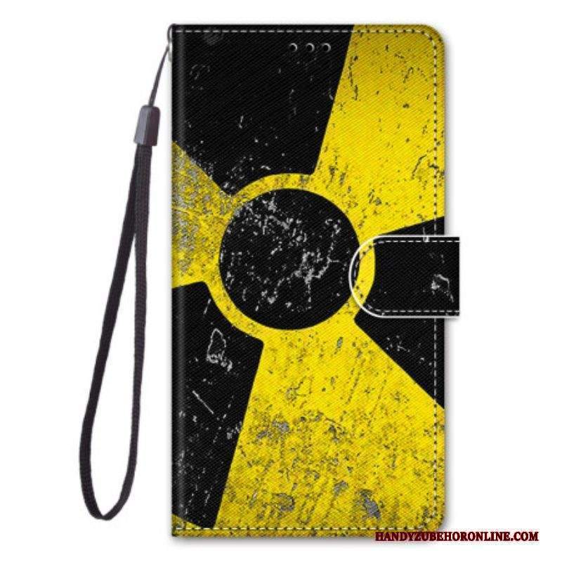 Custodia in pelle Sony Xperia 10 IV Giallo E Nero