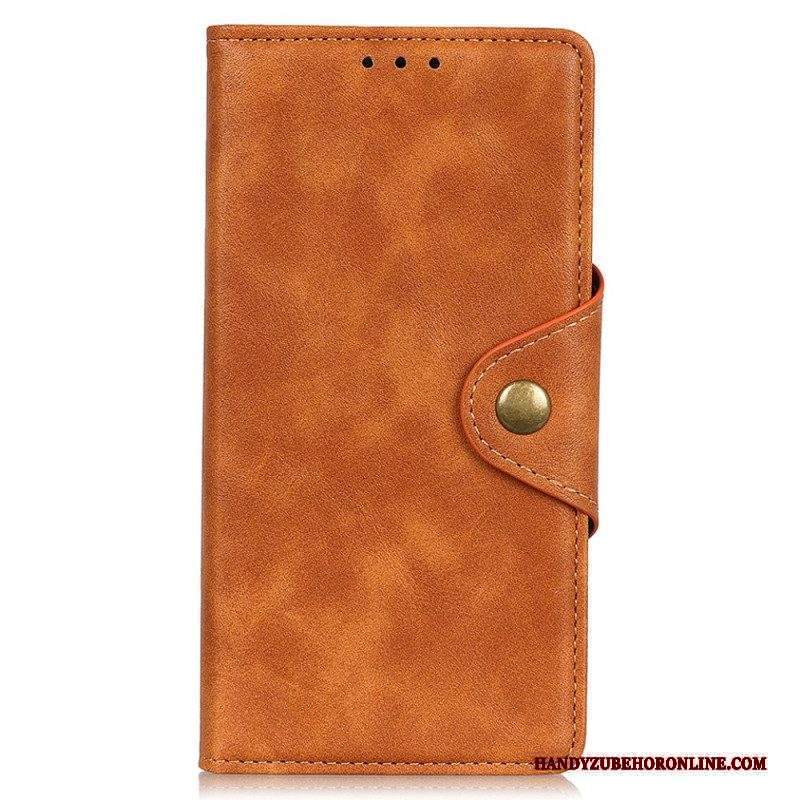 Custodia in pelle Sony Xperia Pro-I Bottone Decorativo In Ecopelle