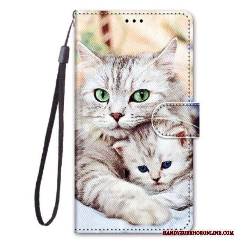 Custodia in pelle Xiaomi 12 / 12X Famiglia Di Gatti Strappy