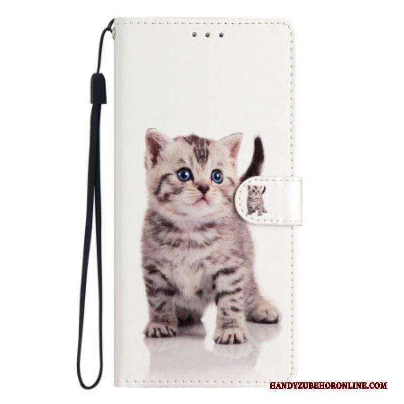 Custodia in pelle Xiaomi 12 Lite Gattino Strappy