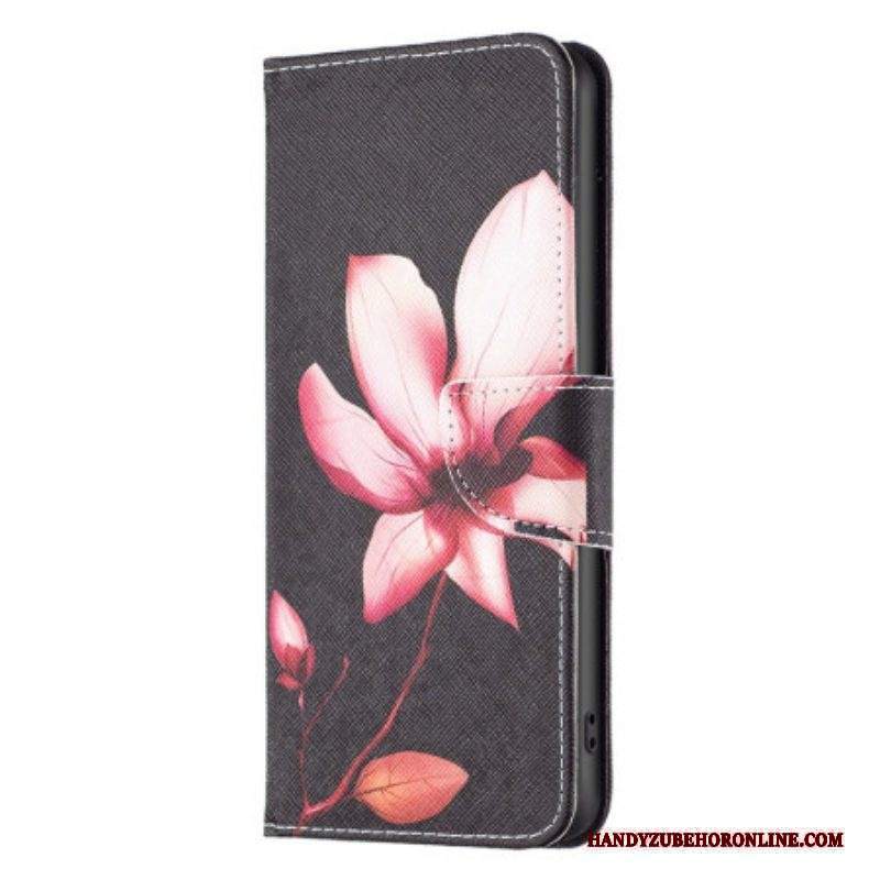 Custodia in pelle Xiaomi 12T / 12T Pro Fiore Rosa