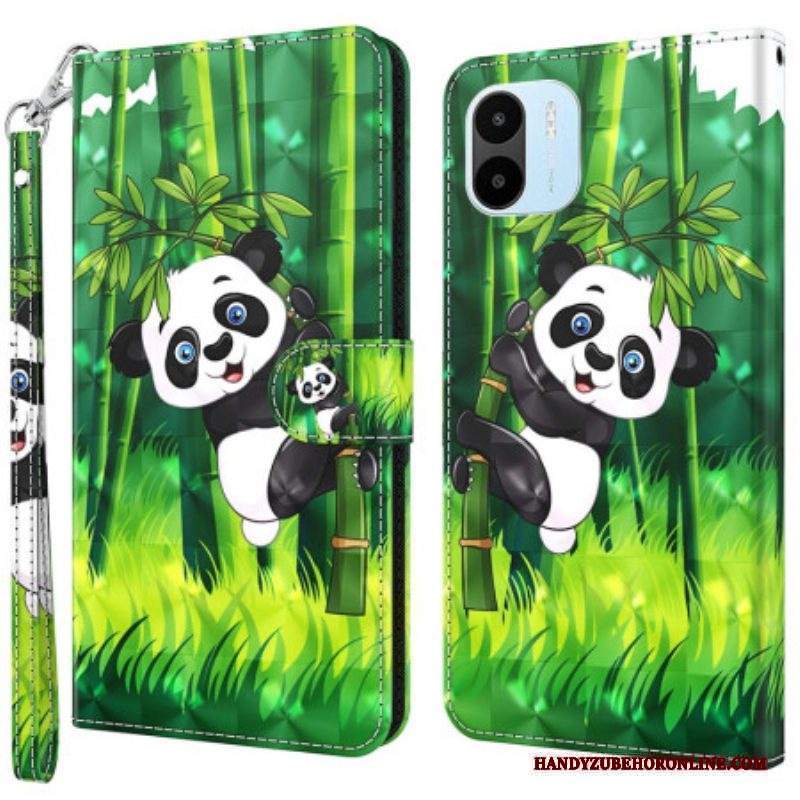 Custodia in pelle Xiaomi Redmi A1 Panda E Bambù