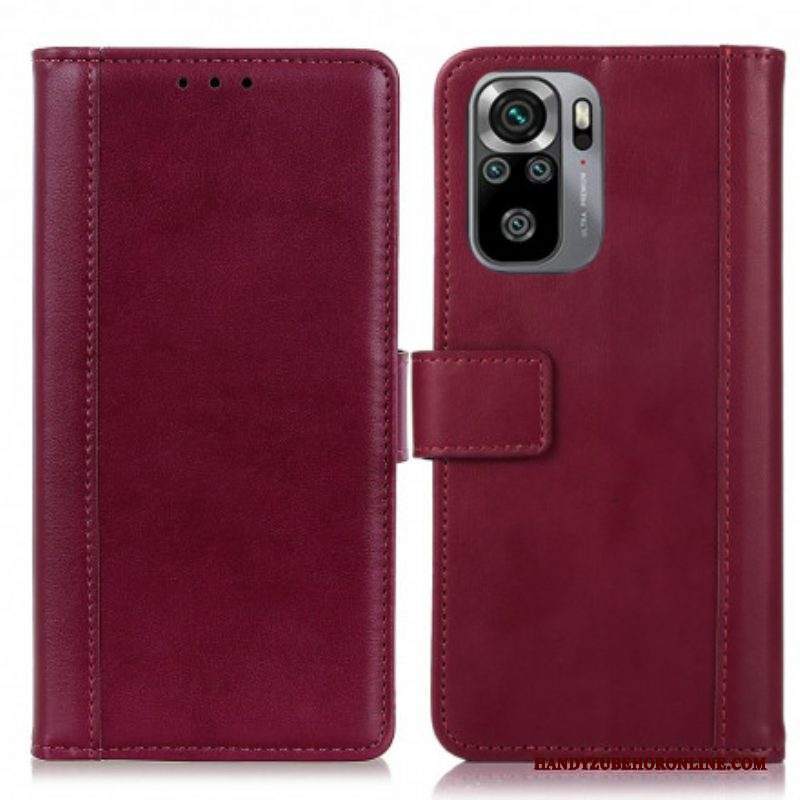 Custodia in pelle Xiaomi Redmi Note 10 / 10S Stile Pelle Crosta