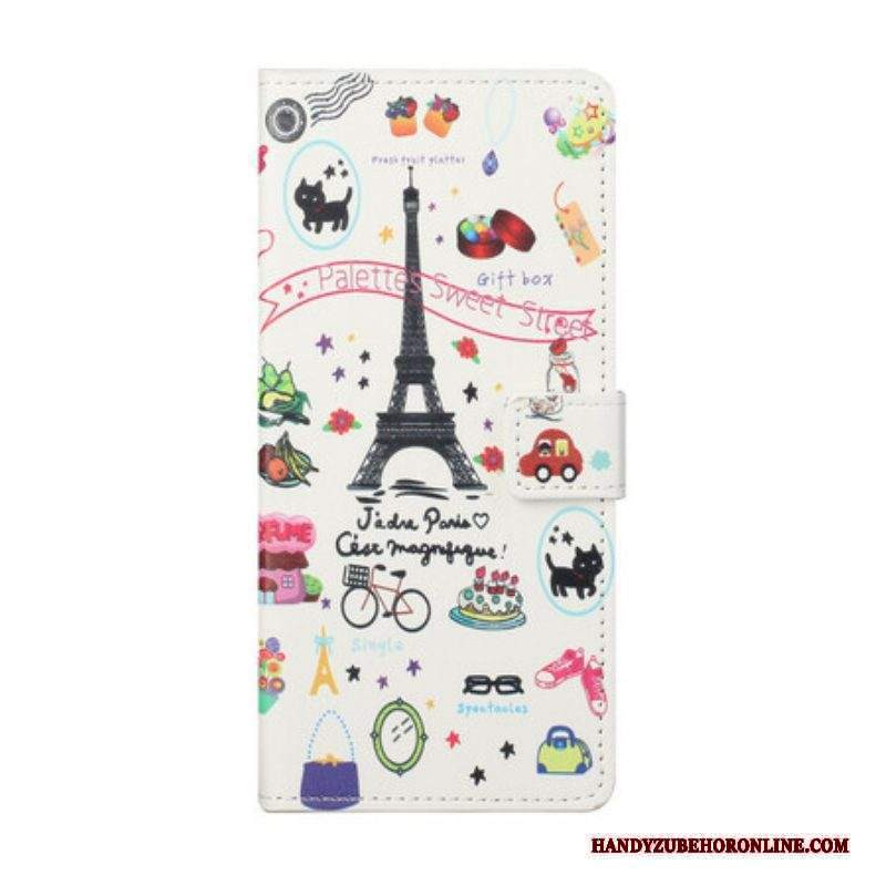 Custodia in pelle Xiaomi Redmi Note 10 5G Amo Parigi