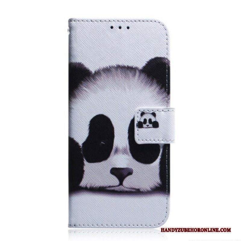 Custodia in pelle Xiaomi Redmi Note 10 5G Faccia Da Panda