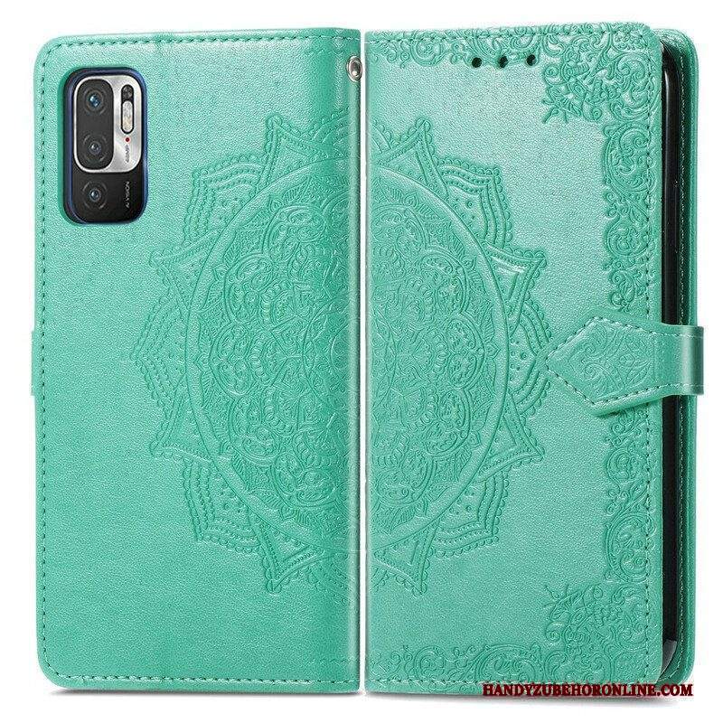 Custodia in pelle Xiaomi Redmi Note 10 5G Mandala Medioevo