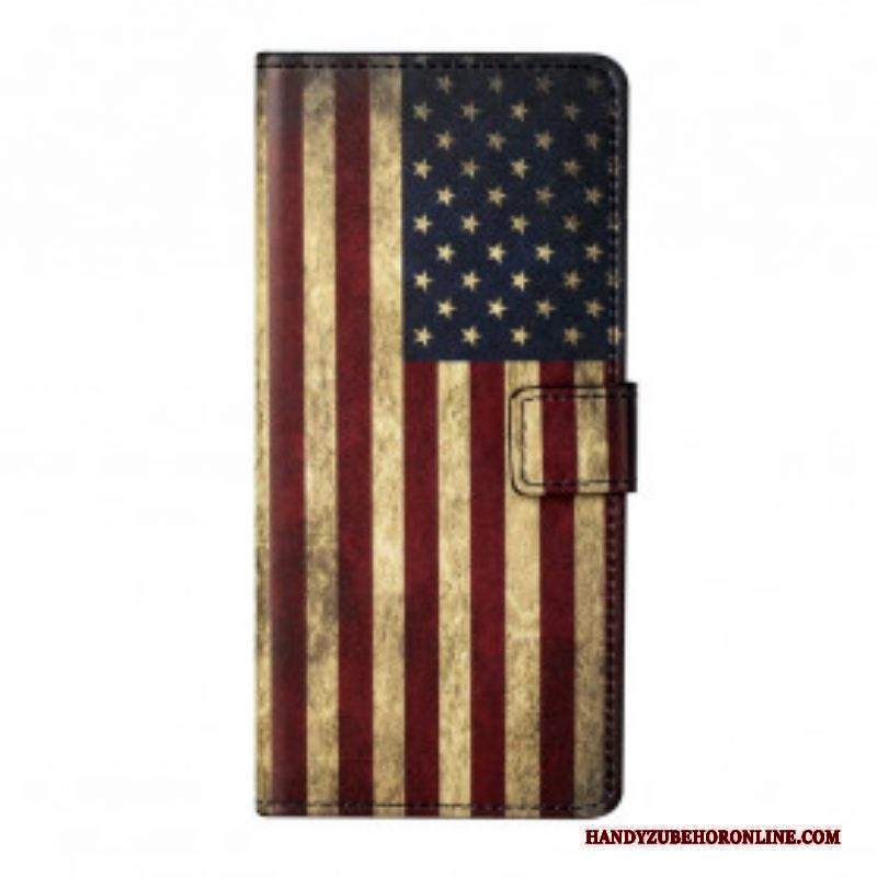 Custodia in pelle Xiaomi Redmi Note 10 Pro Bandiera Americana