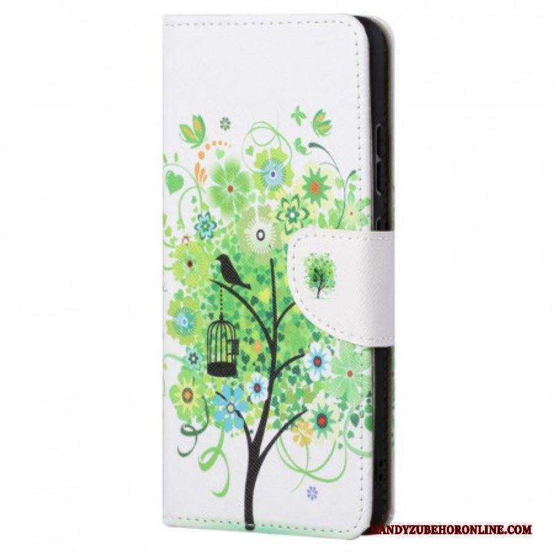 Custodia in pelle Xiaomi Redmi Note 11 / 11S Albero Verde