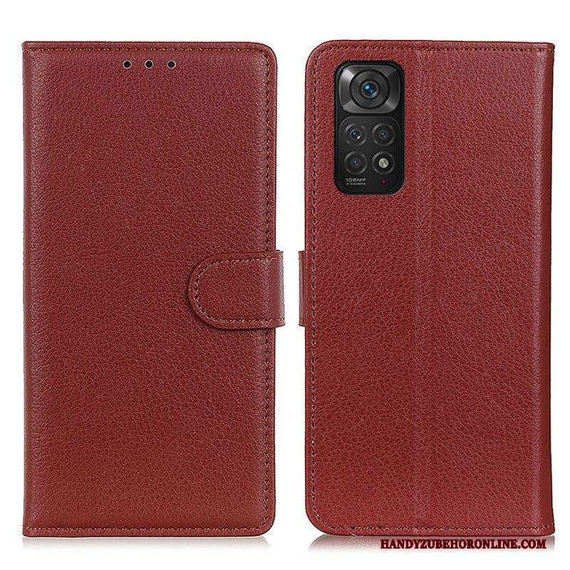 Custodia in pelle Xiaomi Redmi Note 11 / 11S Tradizionalmente Litchi