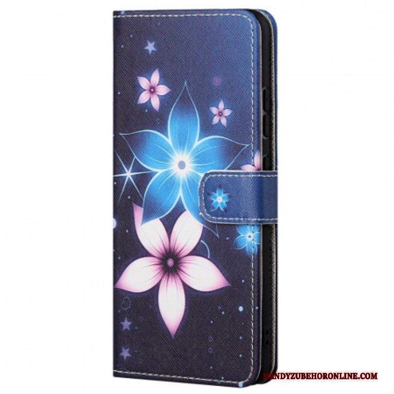 Custodia in pelle Xiaomi Redmi Note 11 Pro / 11 Pro 5G Cinturino Lunare Fiori