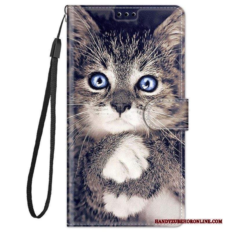 Custodia in pelle Xiaomi Redmi Note 11 Pro Plus 5G Ventaglio Gatto Perizoma