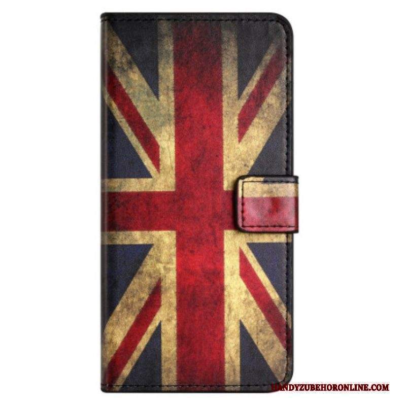 Custodia in pelle Xiaomi Redmi Note 12 4G Bandiera Inglese