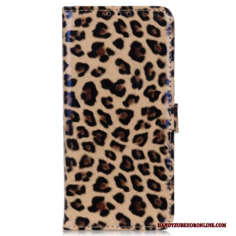 Custodia in pelle Xiaomi Redmi Note 12 4G Effetto Pelle Di Leopardo