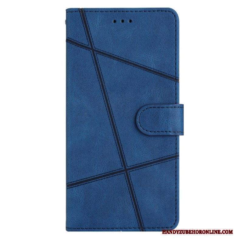 Custodia in pelle Xiaomi Redmi Note 12 4G Strappy Geometrico