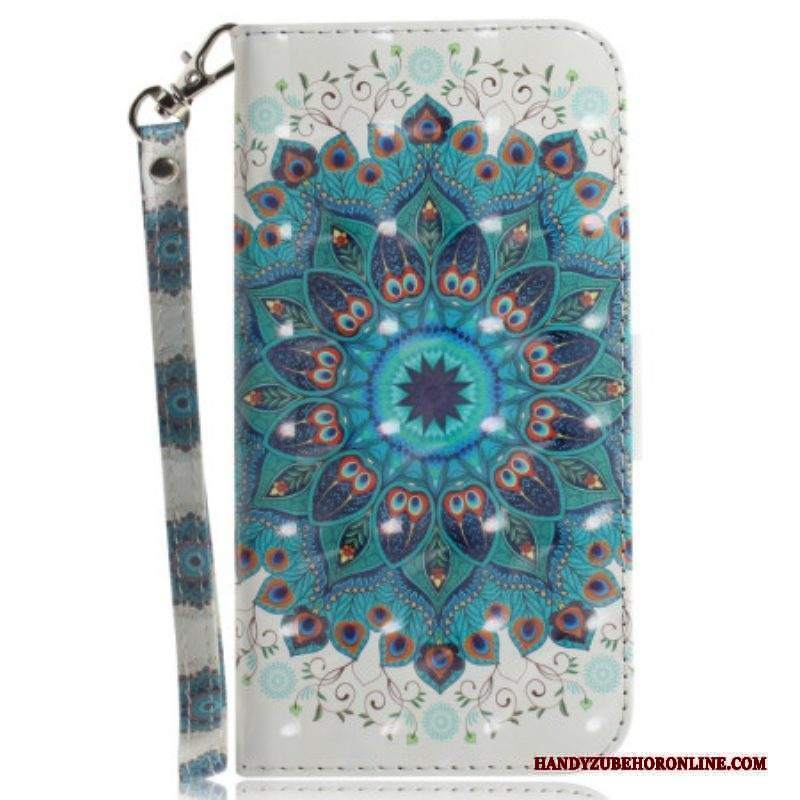 Custodia in pelle Xiaomi Redmi Note 12 5G Mandala Strappy