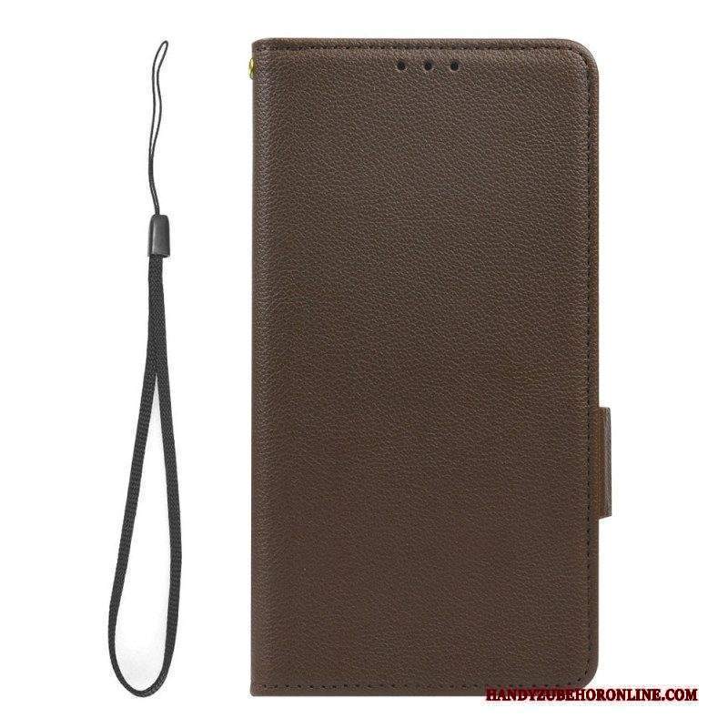 Custodia in pelle Xiaomi Redmi Note 12 5G Stile Litchi Ultra Fine