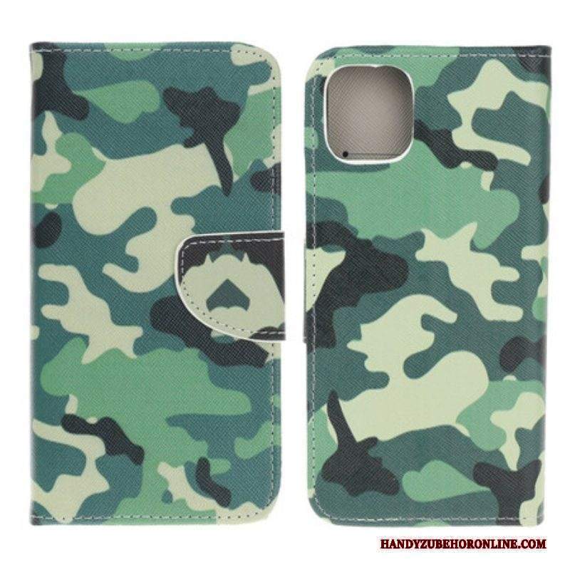 Custodia in pelle iPhone 13 Mini Camuffamento Militare